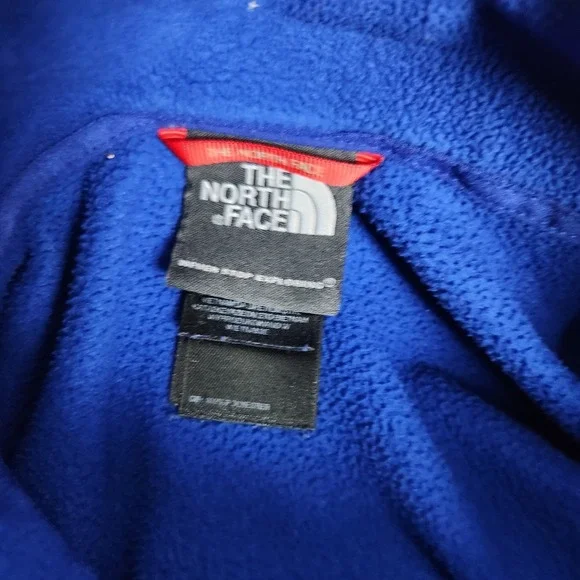 The North Face POLARTEC Classic Quarter Zip Fleece Jacket Men L Blue Pullover - Picture 3 of 7